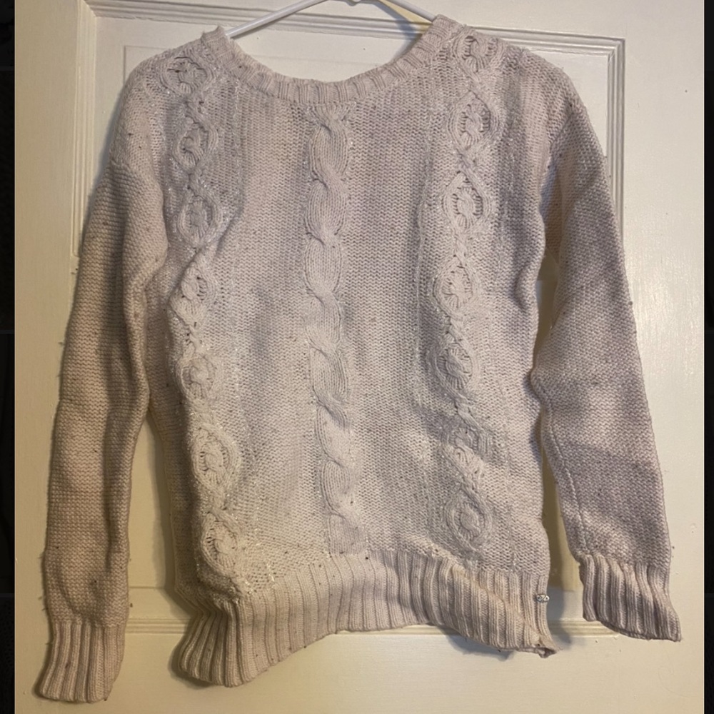 American Eagle size XS white embellished sweater